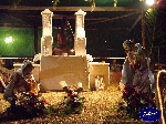 Triggiano: Primo piano alla S.Famiglia del presepe esterno alla Parrocchia S.G.Moscati.
Foto: Michele Della Fortuna