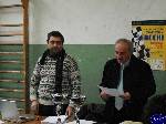 Triggiano: A sinistra l'Arbitro Alberto PONTECORVO ed il Presidente dell'Accademia Scacchistica Barese Avv. Michele LEONE.