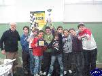 Triggiano: La prima squadra della San Giovanni Bosco festeggia la vittoria.